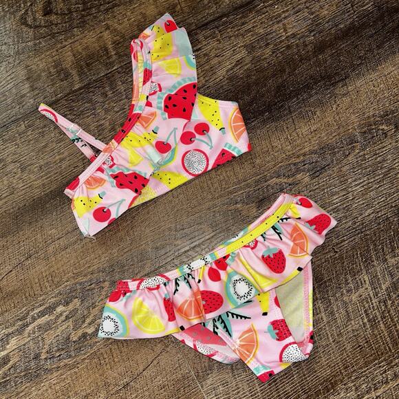 KavKas Girl’s Swimsuit 2 Piece Fruit Pattern 2T - Picture 8 of 8